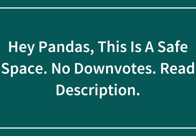 Hey Pandas, This Is A Safe Space. No Downvotes. Read Description.