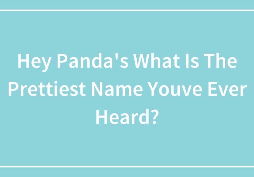 Hey Pandas What Is The Prettiest Name You&rsquo;ve Ever Heard? (Closed)