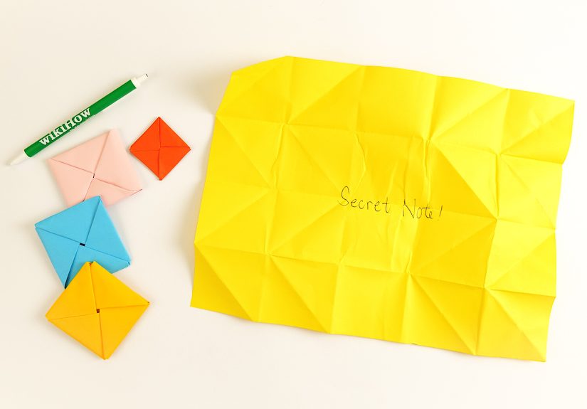 How to Fold Paper into a Secret Note Square: 10 Simple Steps