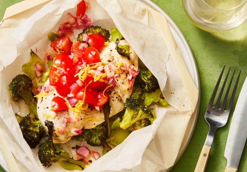 Best Chicken and Broccoli Parchment Packets Recipe - How To Make Chicken and Broccoli Parchment Packets