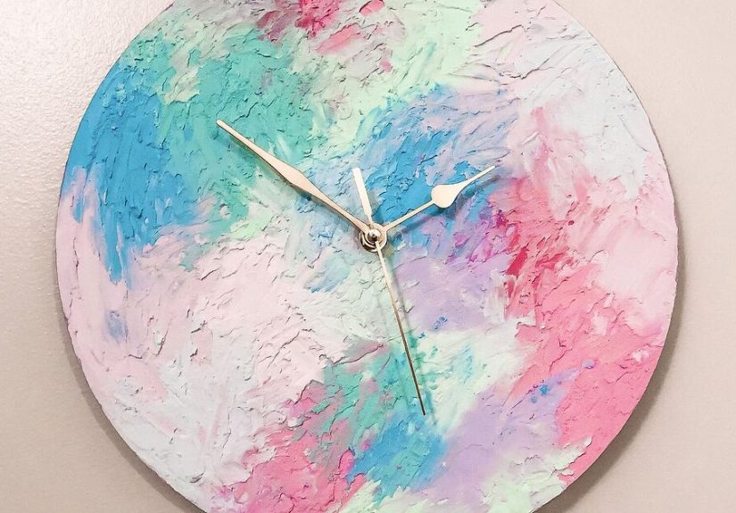 DIY Texture Paste Clock