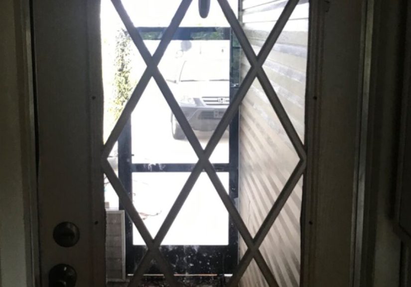 Faux Stained Glass Door Window