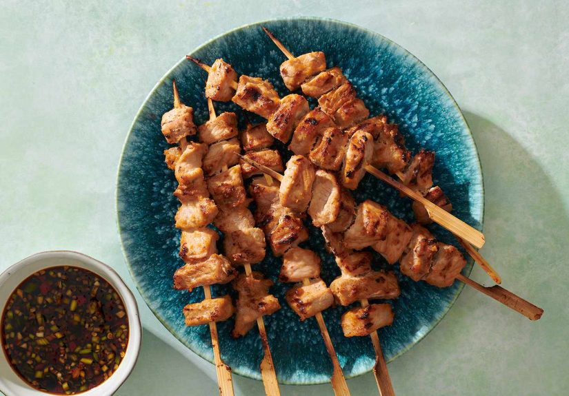 Grilled Pork Satay Recipe With Sweet Dipping Sauce