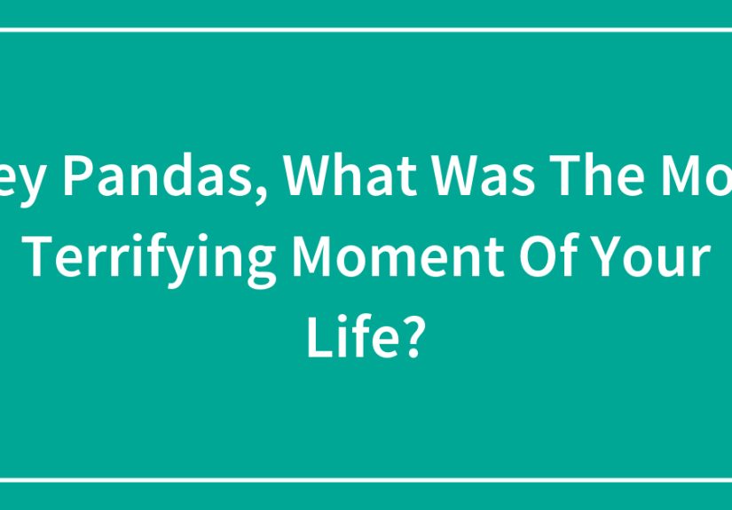 Hey Pandas, What Was The Most Terrifying Moment Of Your Life?