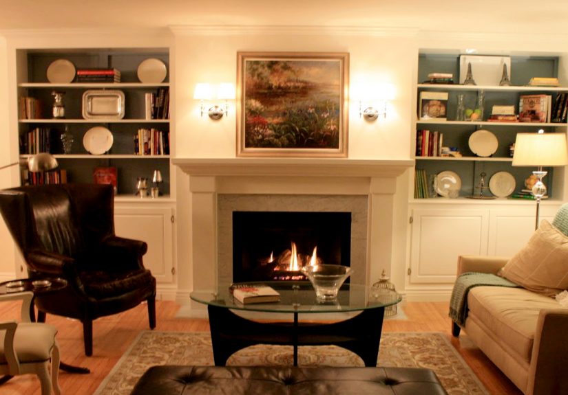 Living Room Remodel, Adding a Fireplace and Built in Bookshelves
