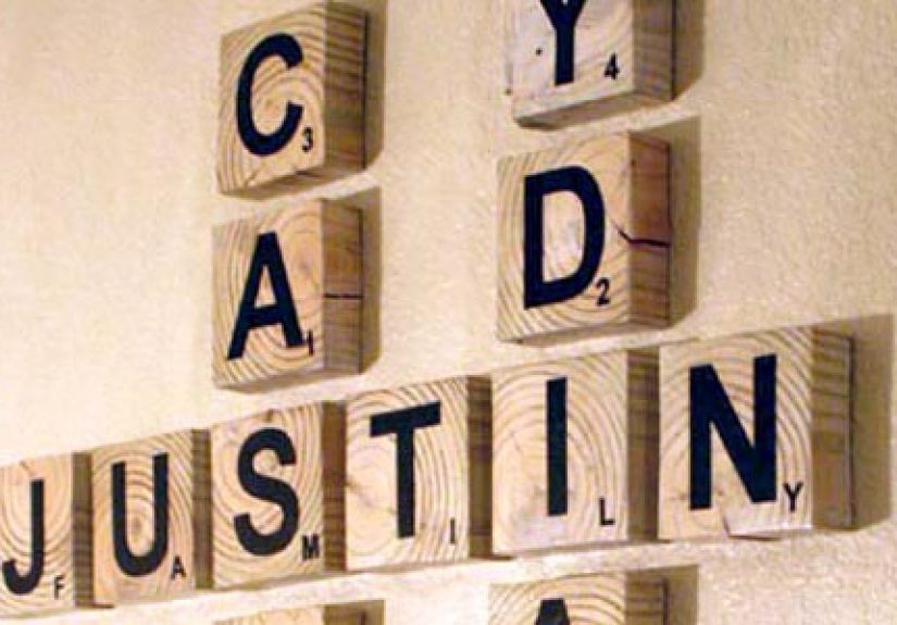 Scrabble Living Large: Family Names Art Project