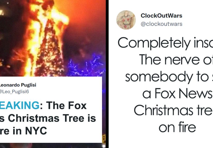 Someone Sets The Fox News Christmas Tree On Fire, And Here’s How The Internet Reacted (30 Pics)