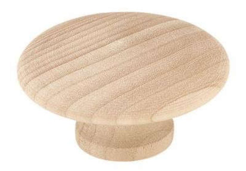 White Birch Round Cabinet Knob
