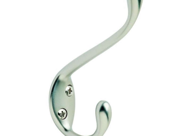 Amerock Large Silver Coat & Hat Hook