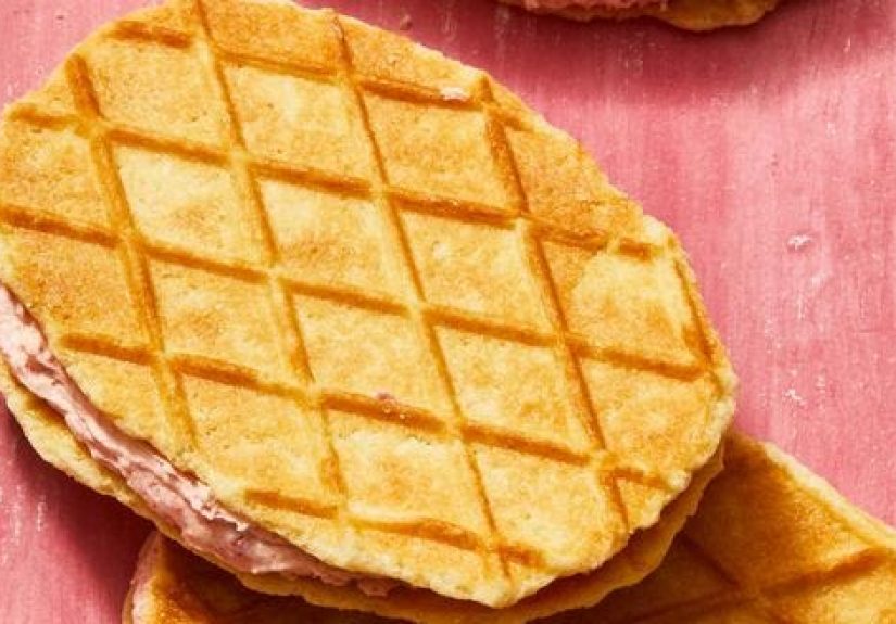 Best Waffle Cookies With Strawberry Buttercream Recipe - How To Make Waffle Cookies with Strawberry Buttercream