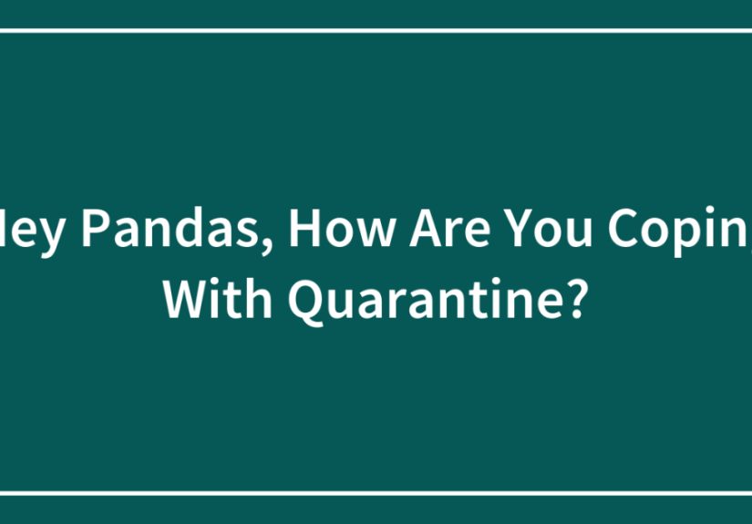 Hey Pandas, How Are You Coping With Quarantine?