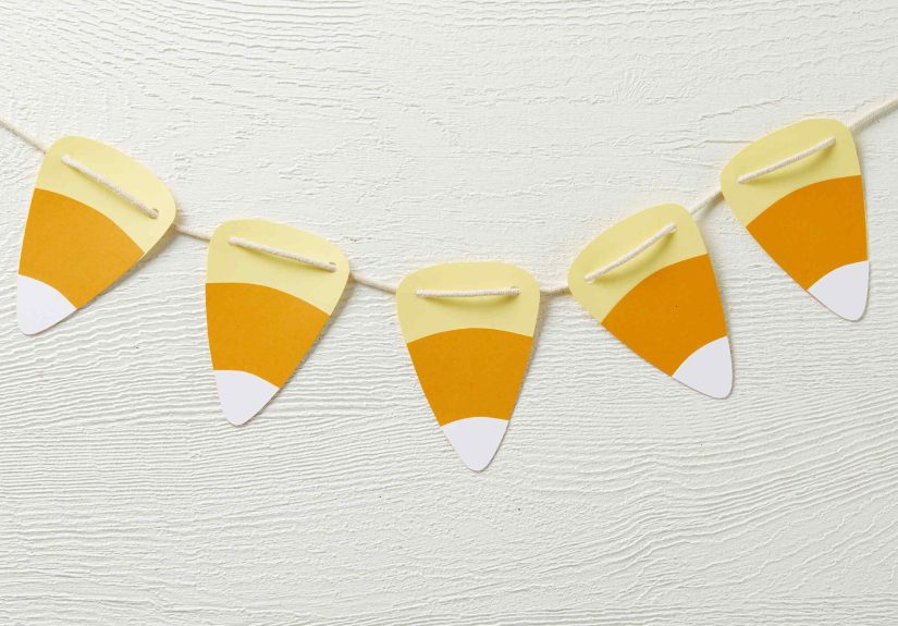 How to Make a Candy Corn Garland with Our Free Printable Template