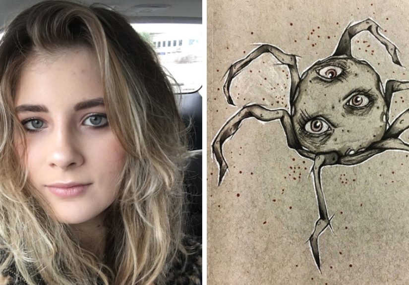 I Was Diagnosed With Schizophrenia At The Age Of 17, So I Started Drawing My Hallucinations To Cope With It