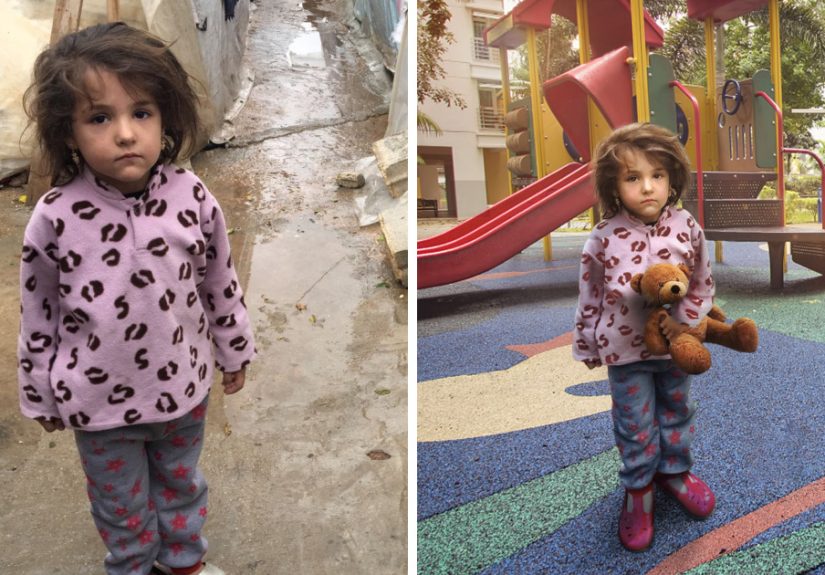 People Are Photoshoping Refugee Zahra Into Different Realities And It’s Heartbreaking