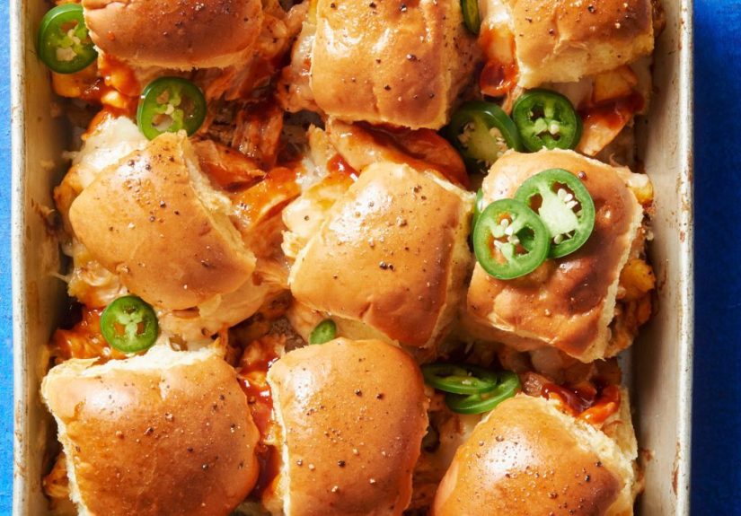 Sweet-Spicy Barbecued Chicken Sliders Recipe