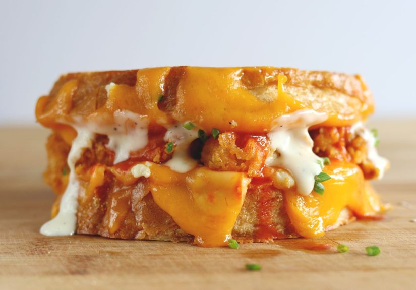 Buffalo Chicken Grilled Cheese With Buttermilk Ranch and Blue Cheese Recipe