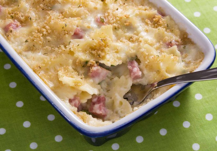 Chicken and Ham Pasta Bake Recipe
