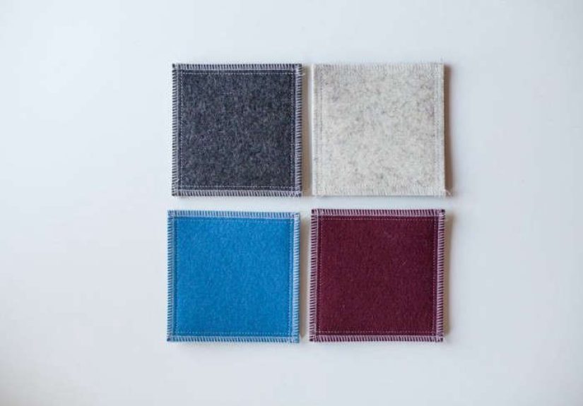 Felt Coaster Set + Cool Colours