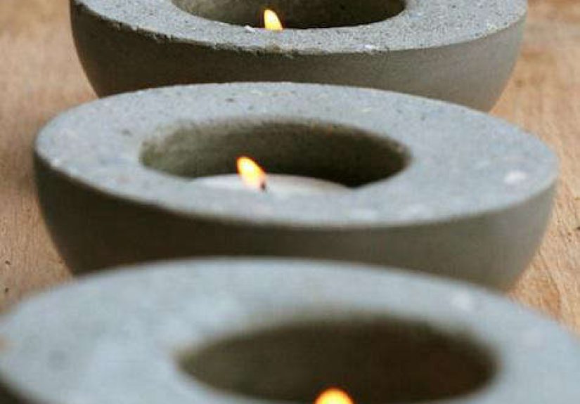 House Gift: Concrete Votives from Obelisk