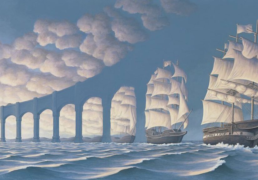 Mind-Twisting Optical Illusion Paintings By Rob Gonsalves (30 Pics)
