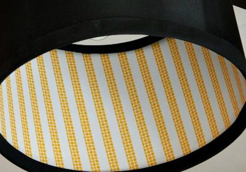 Washi Tape Drum Shade Ceiling Fan Makeover