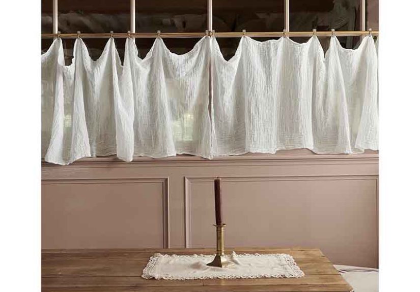 Aged Brass Café Curtain Rails