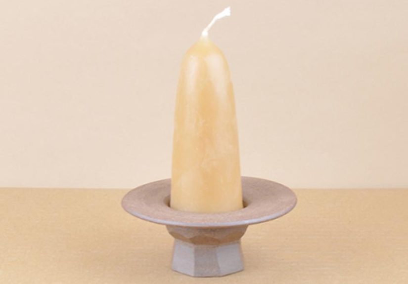 Hand-Thrown Faceted Candleholder
