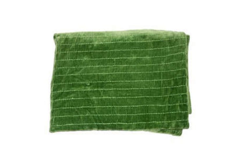 Peridot Green Hand-Dyed Velvet Throw
