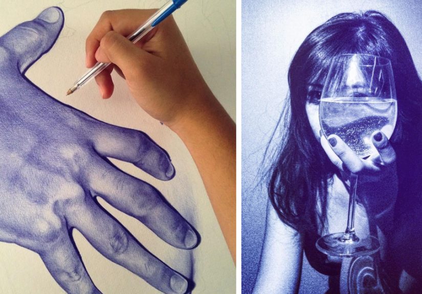 Realistic Drawings With A Ballpoint Pen