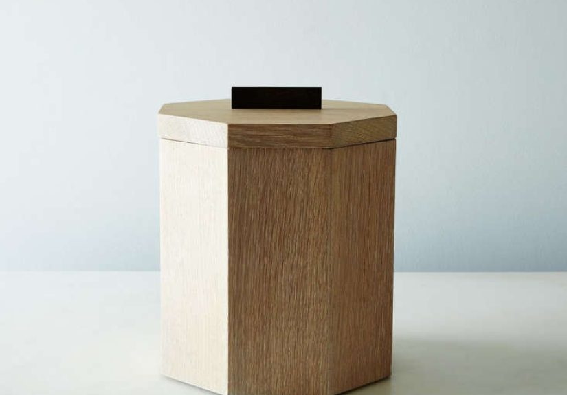 Rift Cut White Oak Ice Bucket
